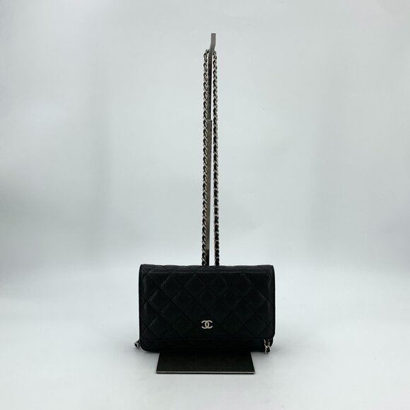 HW0896 Chanel Woc black diamond logo chain crossbody bag 19*3*11cm small - Picture 1 of 8